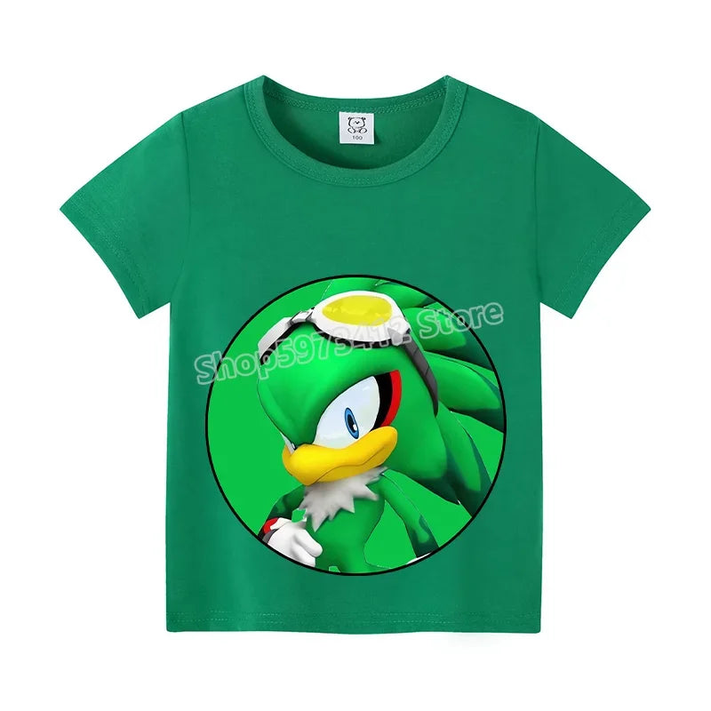 T-Shirt Sonic Enfant Vert - Jet The Hawk