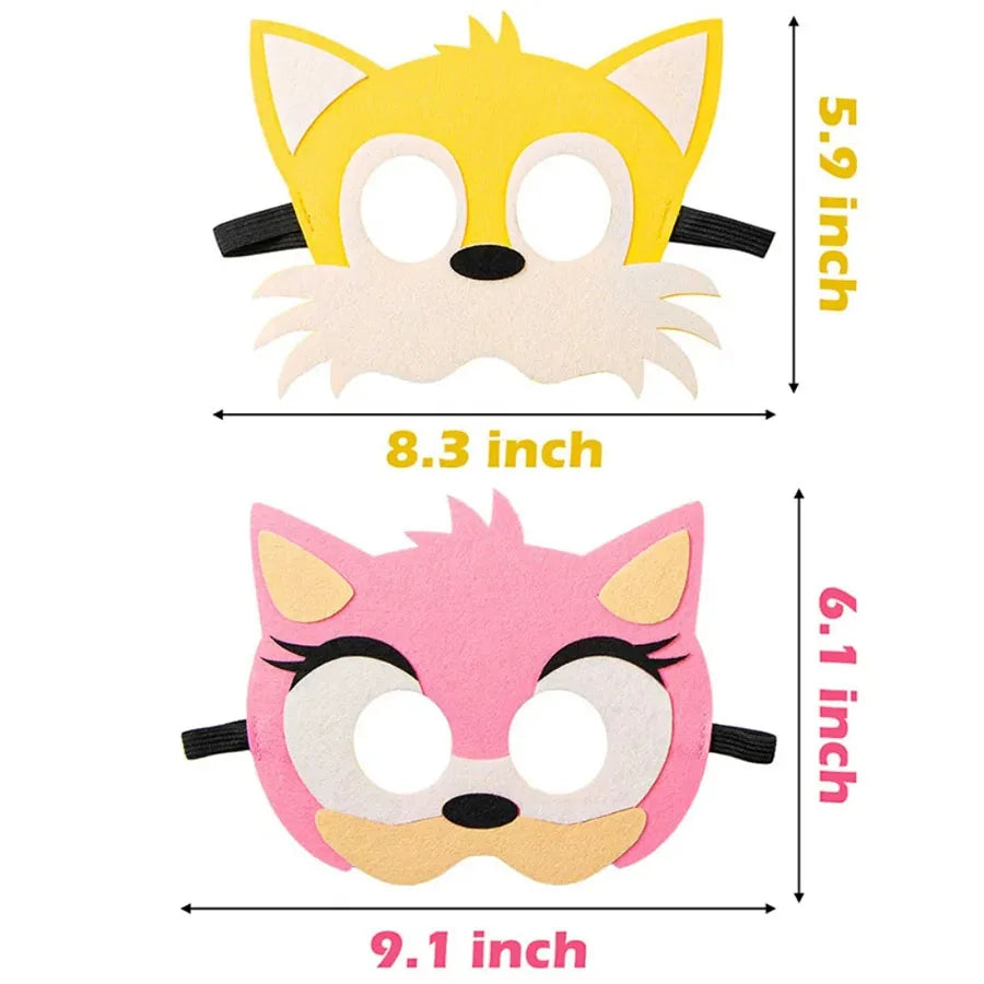 Pack 12 Masques de Deguisement Sonic