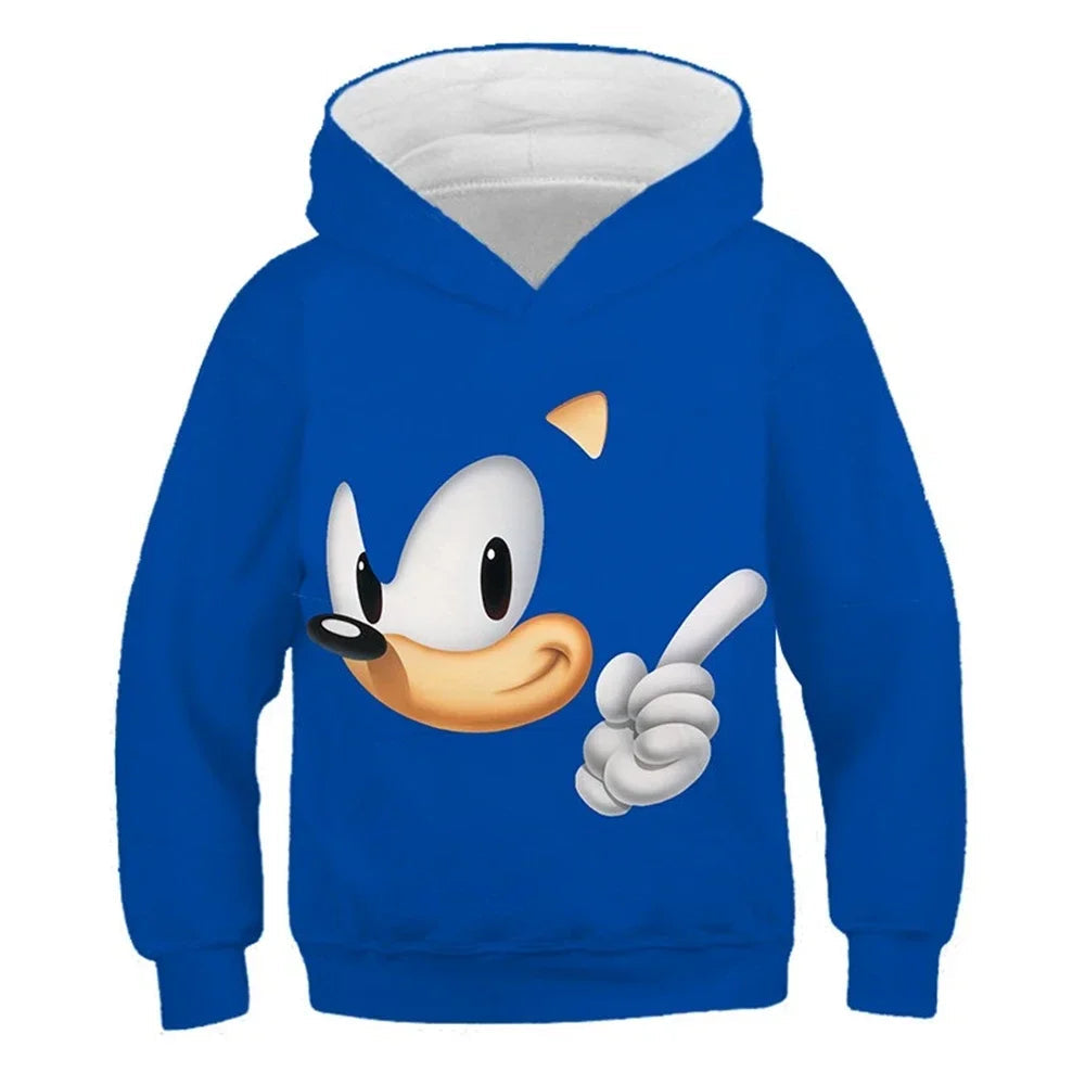 Sweat à Capuche Visage de Sonic