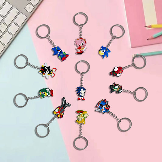 Paquete de 10 llaveros de Sonic The Hedgehog