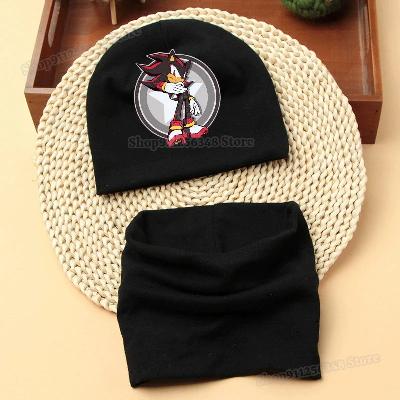 Bonnet Sonic avec Echarpe - Shadow The Hedgehog