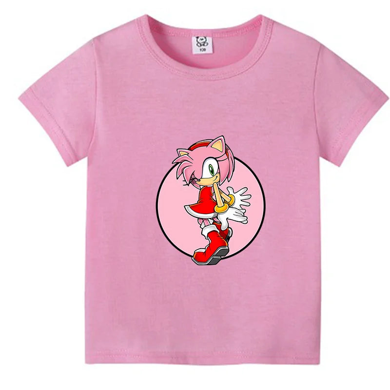 T-Shirt Enfant Sonic pour Fille - Amy Rose
