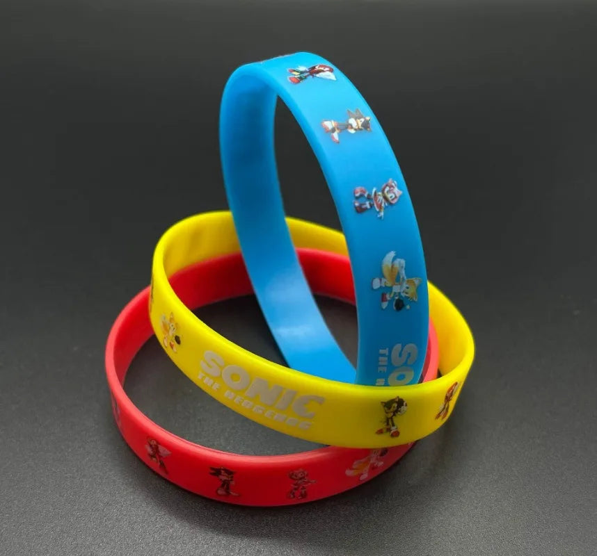 Lot de 10 Bracelets Sonic en Silicone