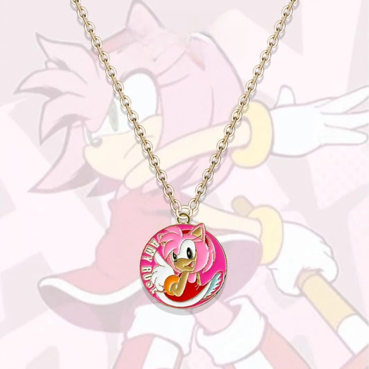 Collier Medaillon Sonic - Amy Rose