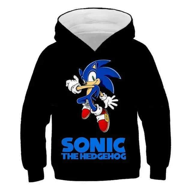 Pull à Capuche Sonic l'Hérisson Bleu