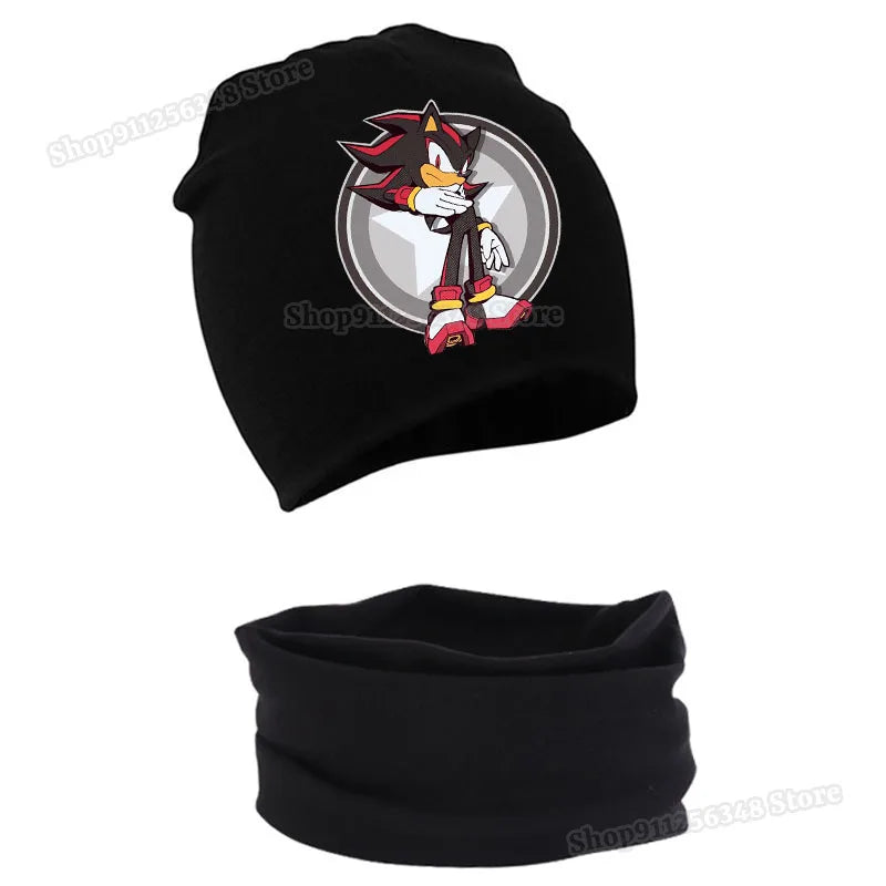 Bonnet Sonic avec Echarpe - Shadow The Hedgehog