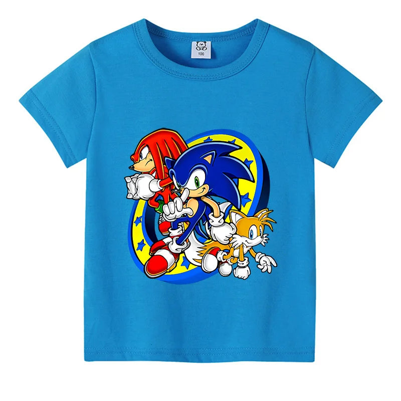 T-Shirt Enfant Sonic - Sonic Tails et Knuckles