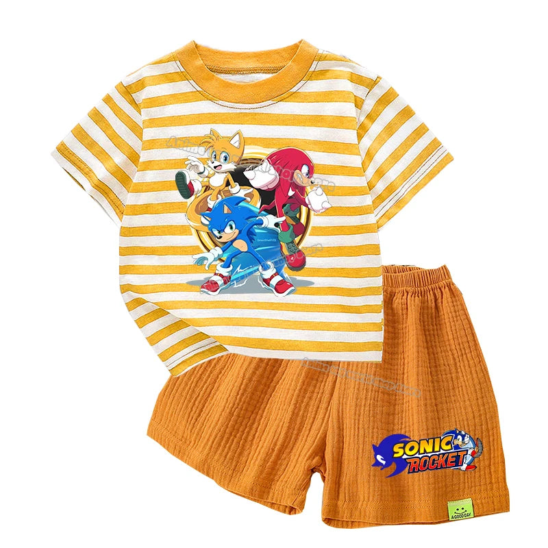 Pyjama Enfant Short T-Shirt Sonic - Trio D'amis