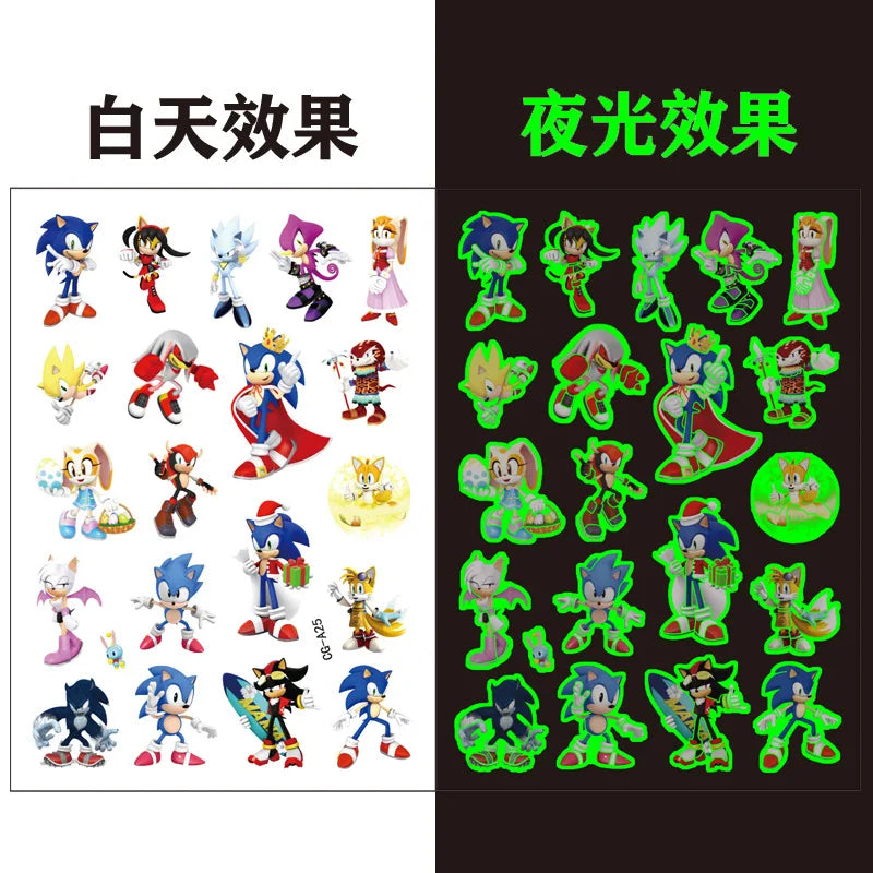 Tatouages Ephemeres Sonic Fluorescents