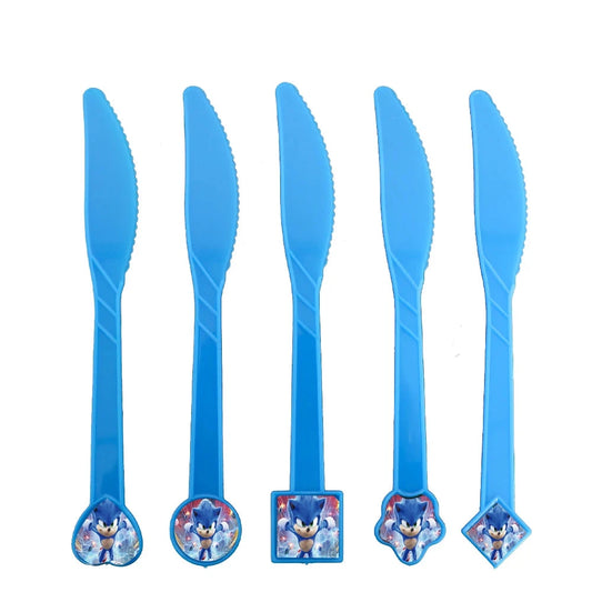 Couteau Jetable Fête d'Anniversaire Sonic
