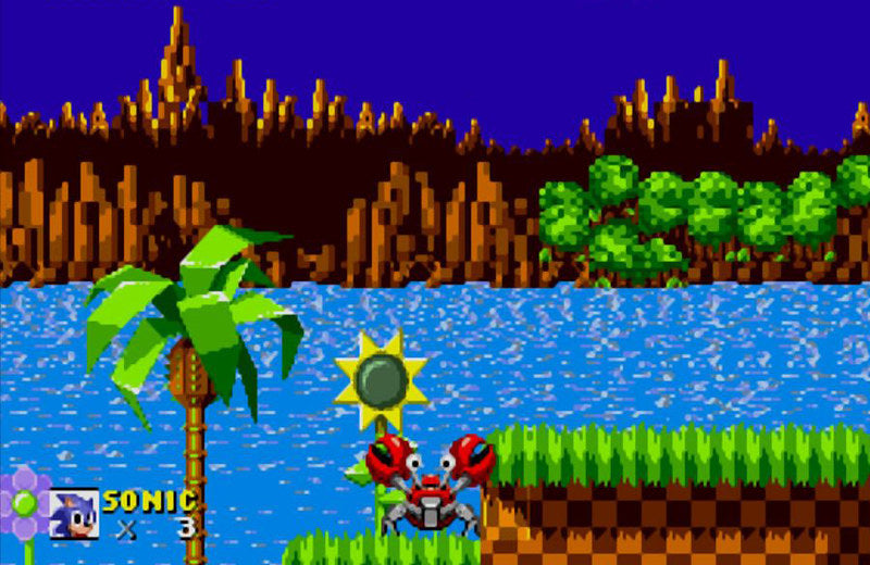 Crabmeat, le badnik crabe de la Green Hill Zone