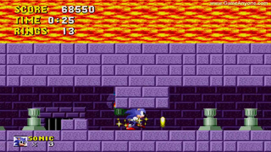 Marble Zone : le niveau de lave de Sonic 1