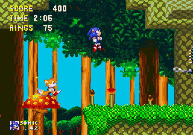 Mushroom Hill Zone : la forêt de Sonic & Knuckles