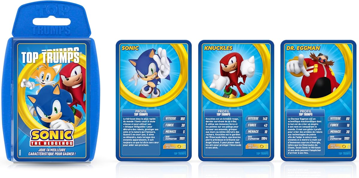 Jeu de Société de Cartes - Top Trumps Sonic
