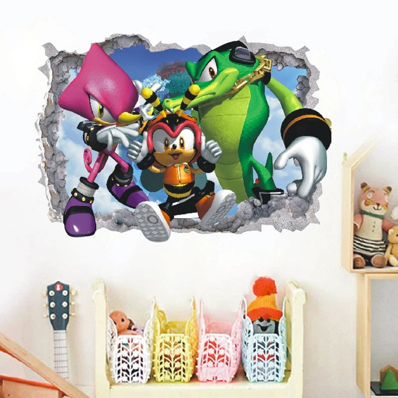 Sticker Mural Sonic - Vector Espio et Charmy