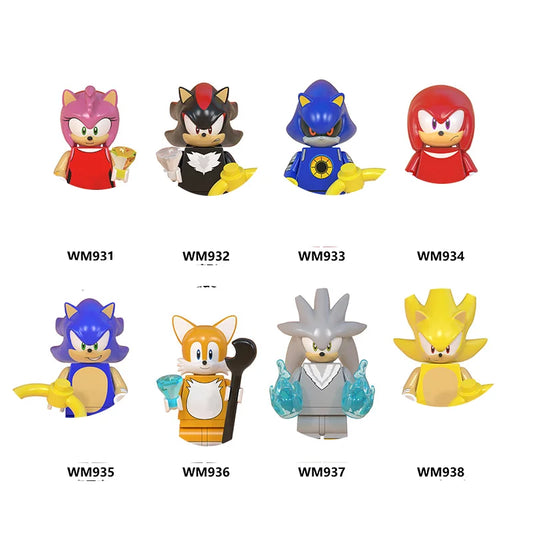 Lot de 8 Minifigurines Sonic - Les Héros