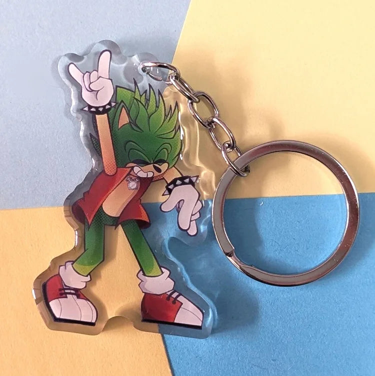 Porte-Clé Sonic en Acrylique - Manic the Hedgehog