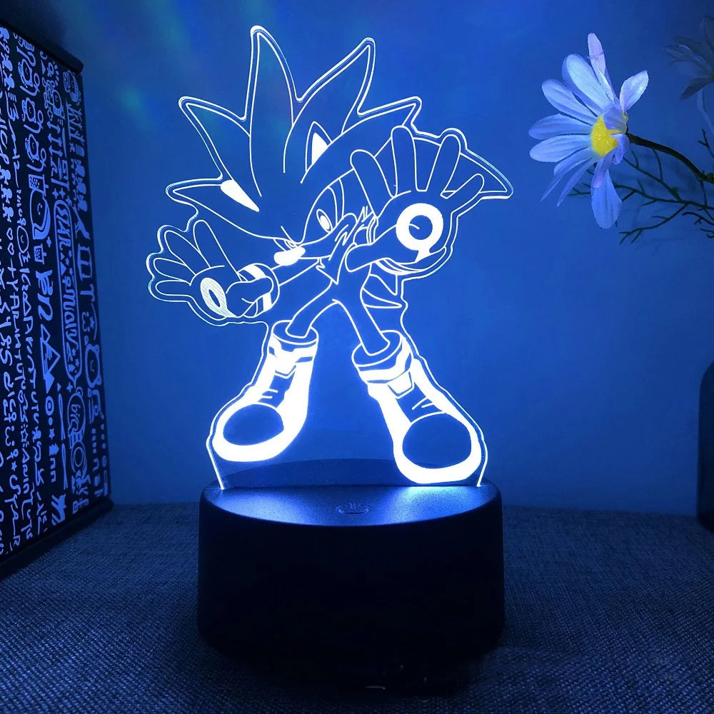 Lampe 3D Sonic - Silver The Hedgehog