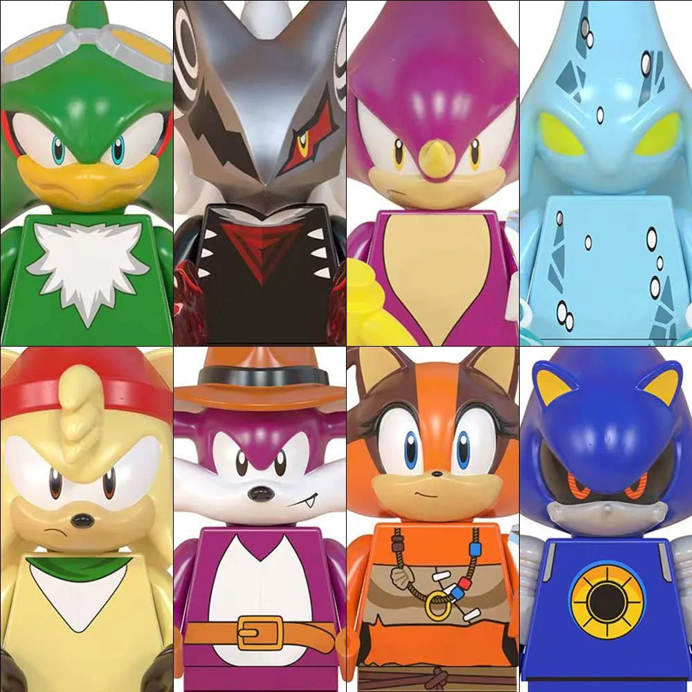Lot de 8 Minifigurines Sonic - Les Introuvables