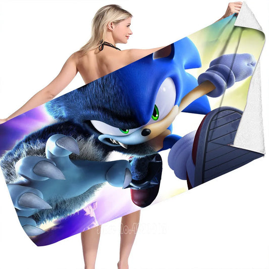 Serviette de Plage Sonic Loup-Garou 75x150cm