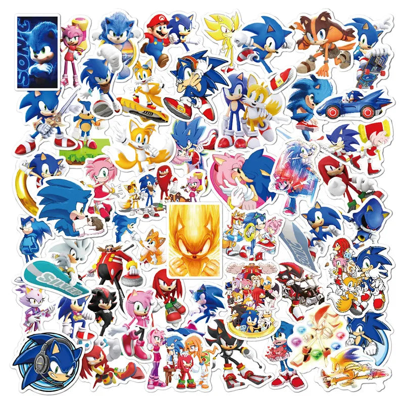 Lot de 50 Stickers Sonic 50pcs