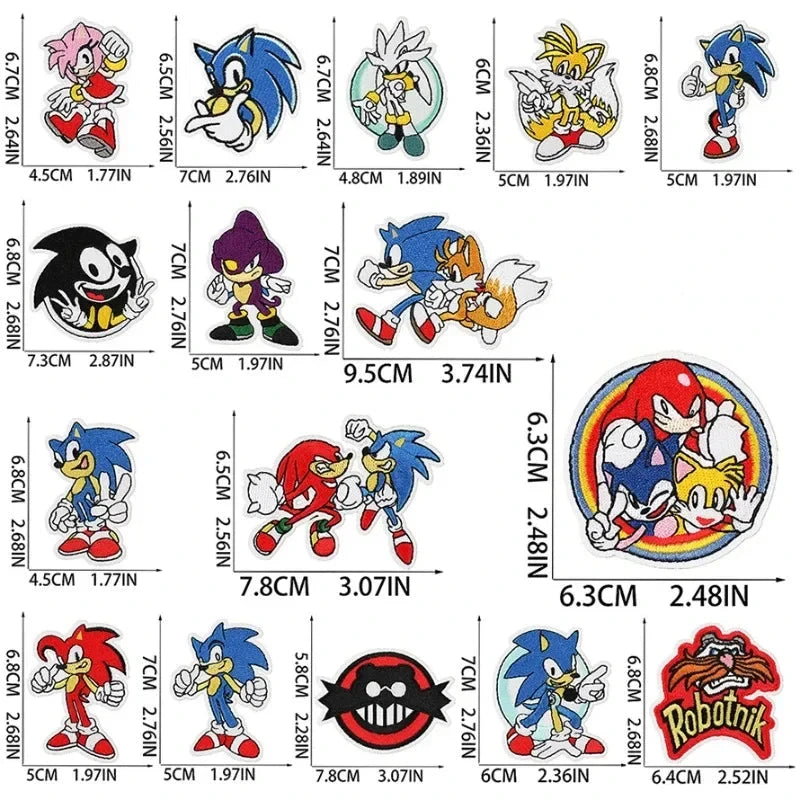 Patch Ecusson Sonic Pouce en l'Air