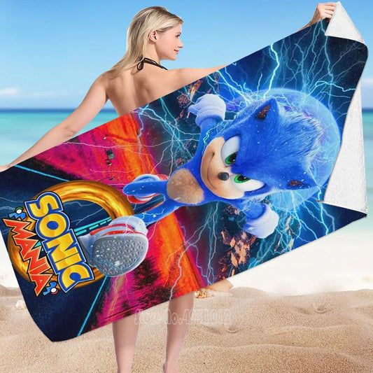 Serviette de Plage Sonic Mania 75x150cm