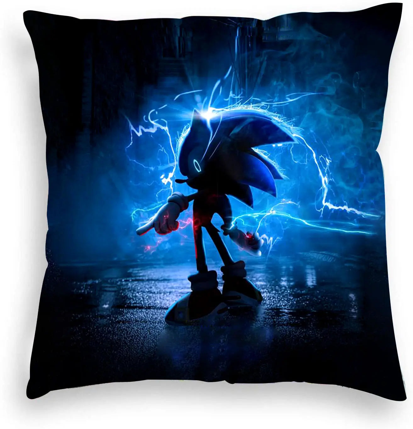 Housse de Coussin Sonic dans la Nuit 45x45cm