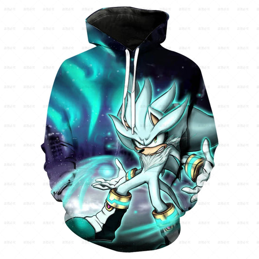 Pull à Capuche Sonic - Silver The Hedgehog