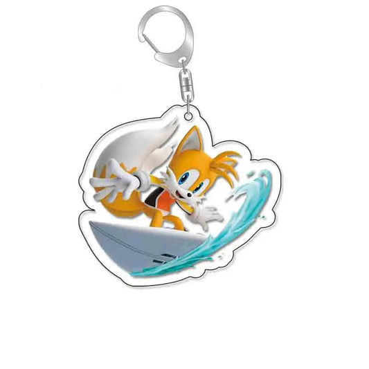 Porte-Clé Sonic en Acrylique - Tails fait du Surf
