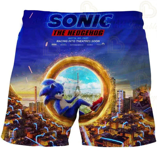 Short de Plage Sonic - Le Film (Affiche)