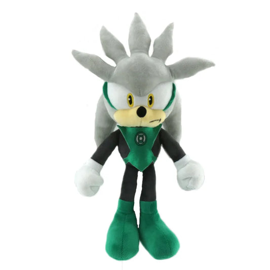 Peluche Sonic - Silver The Hedgehog en Green Lantern - 30cm