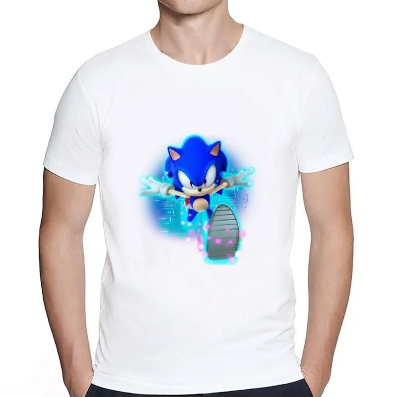 T-Shirt Sonic en Route Blanc