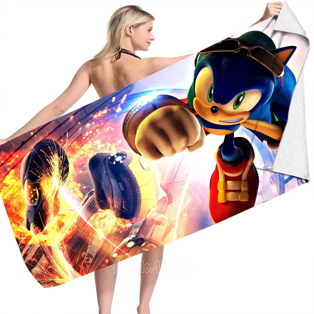 Serviette de Plage Sonic Frappe de Feu 75x150cm