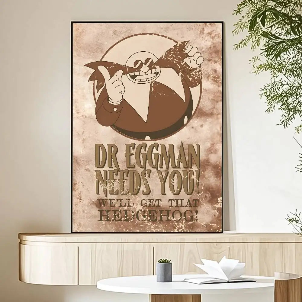 Poster Sonic - Dr Eggman Rétro