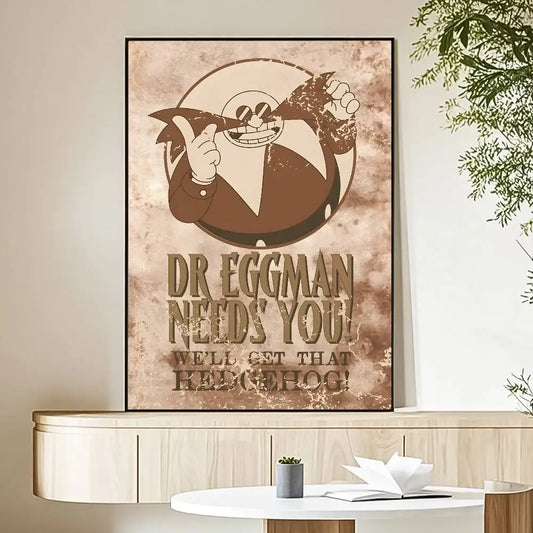 Poster Sonic - Dr Eggman Rétro