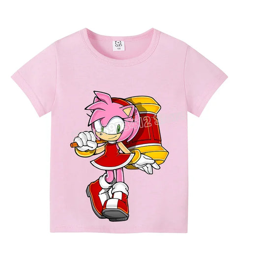 T-Shirt Sonic Enfant - Amy avec son Marteau "Piko Piko"