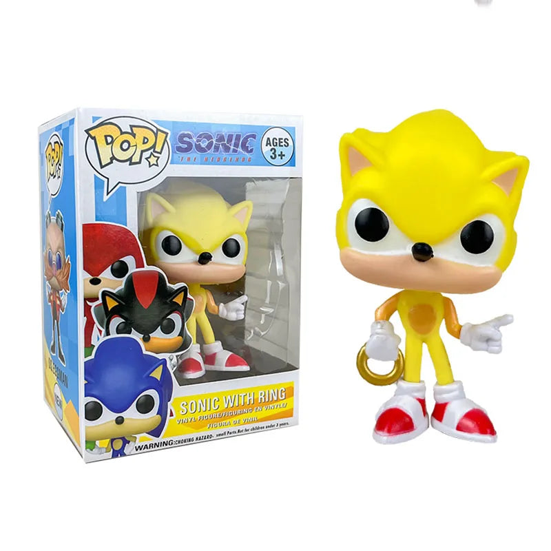 Figurine Pop Sonic - SuperSonic avec un Anneau 10cm