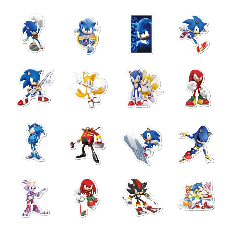 Lot de 50 Stickers Sonic