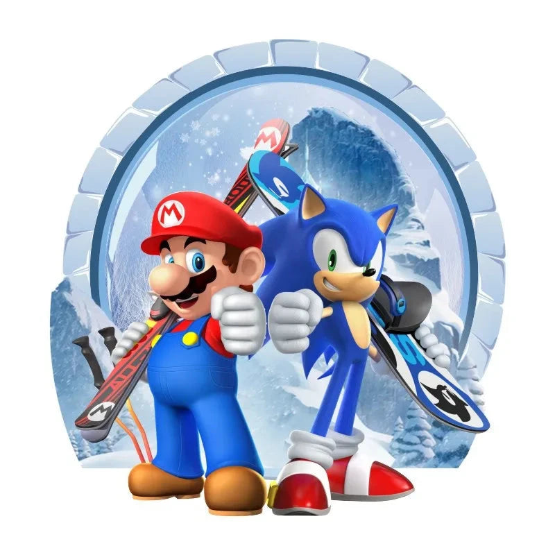 Sticker Mural Sonic et Mario