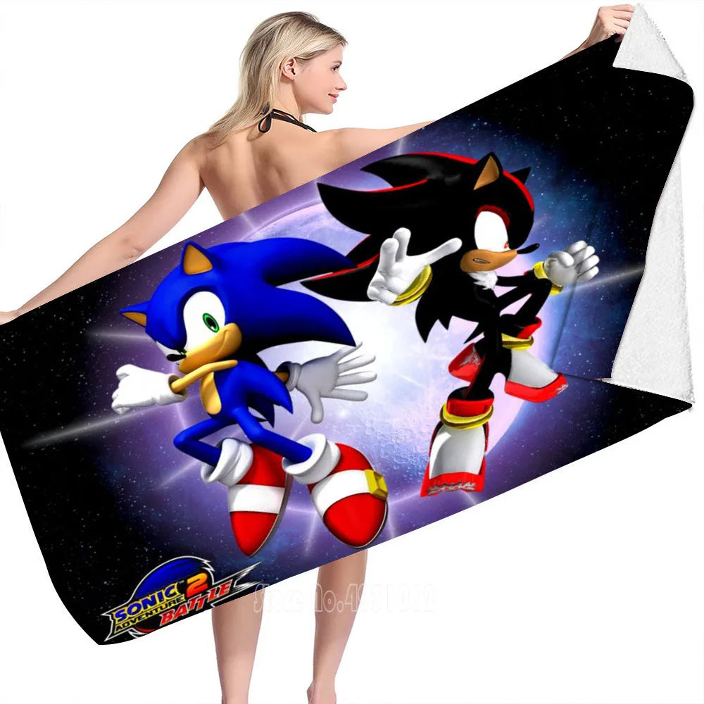 Serviette de Plage Sonic et Shadow 75x150cm