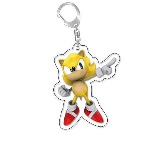 Porte-Clé Super Sonic Jaune en Acrylique