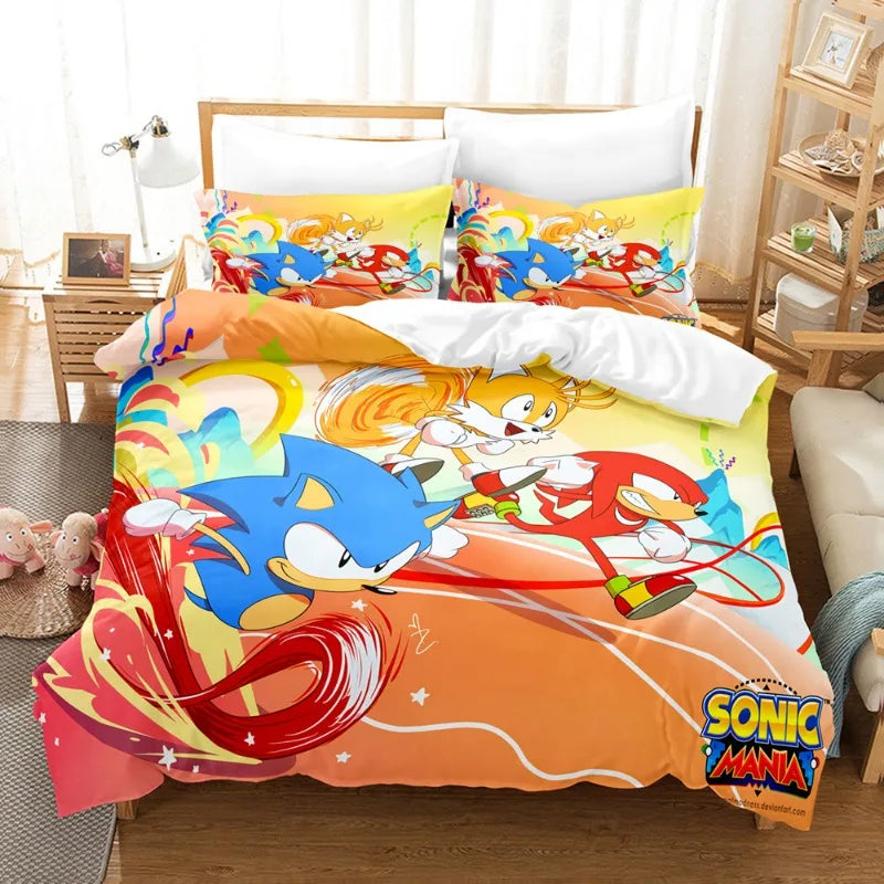 Housse de Couette Sonic Tails & Knuckles font la Course