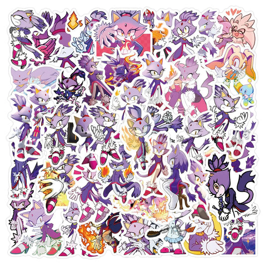 Lot de 55 Stickers Sonic - Blaze the Cat