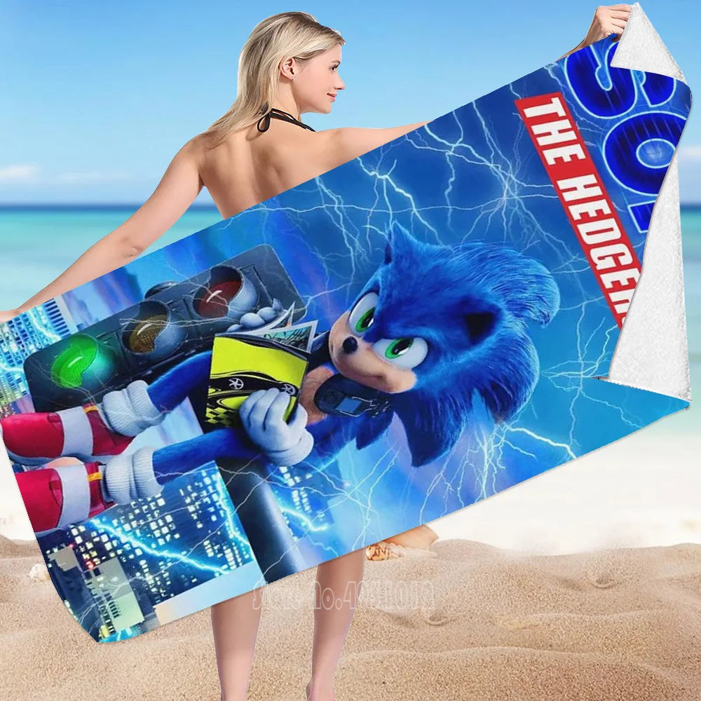 Serviette de Plage Sonic Assis en Hauteur 75x150cm