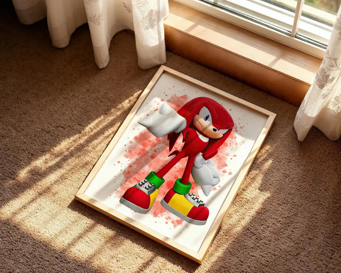 Set de 4 Tableaux Sonic - Sonic, Tails, Knuckles et Shadow