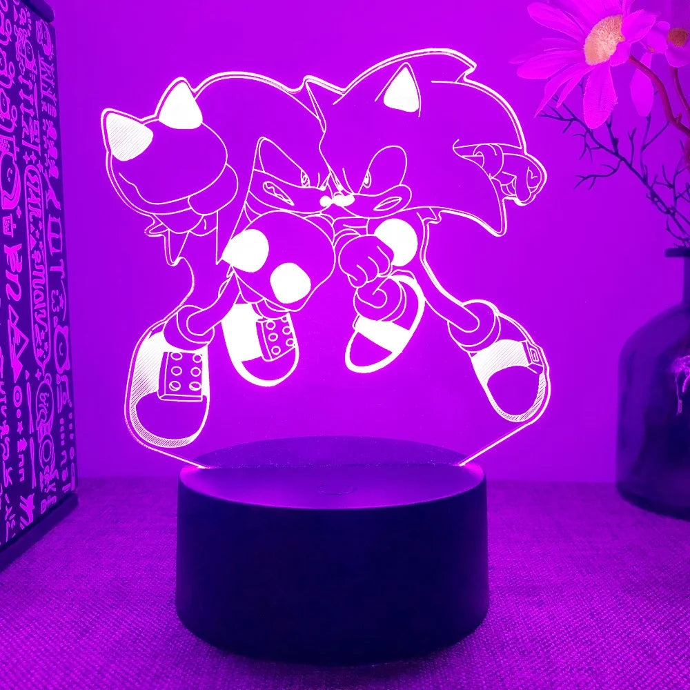 Lampe 3D Sonic vs Knuckles