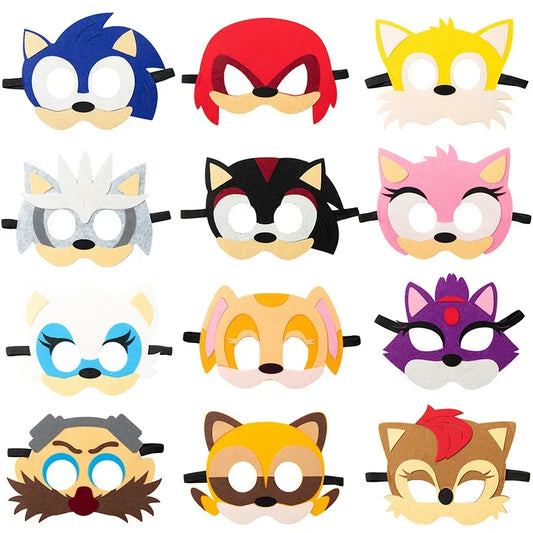 Pack 12 Masques de Deguisement Sonic