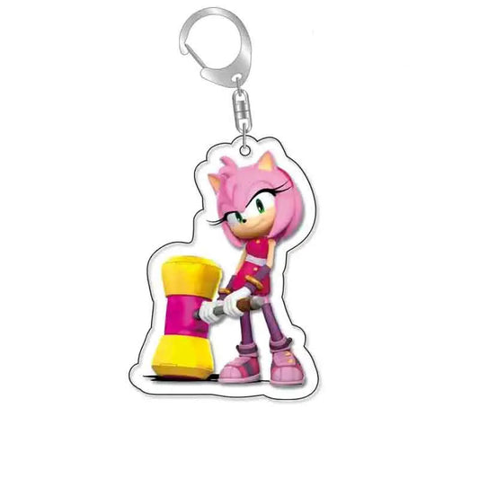 Porte-Clé Sonic en Acrylique - Amy avec son Marteau Piko Piko