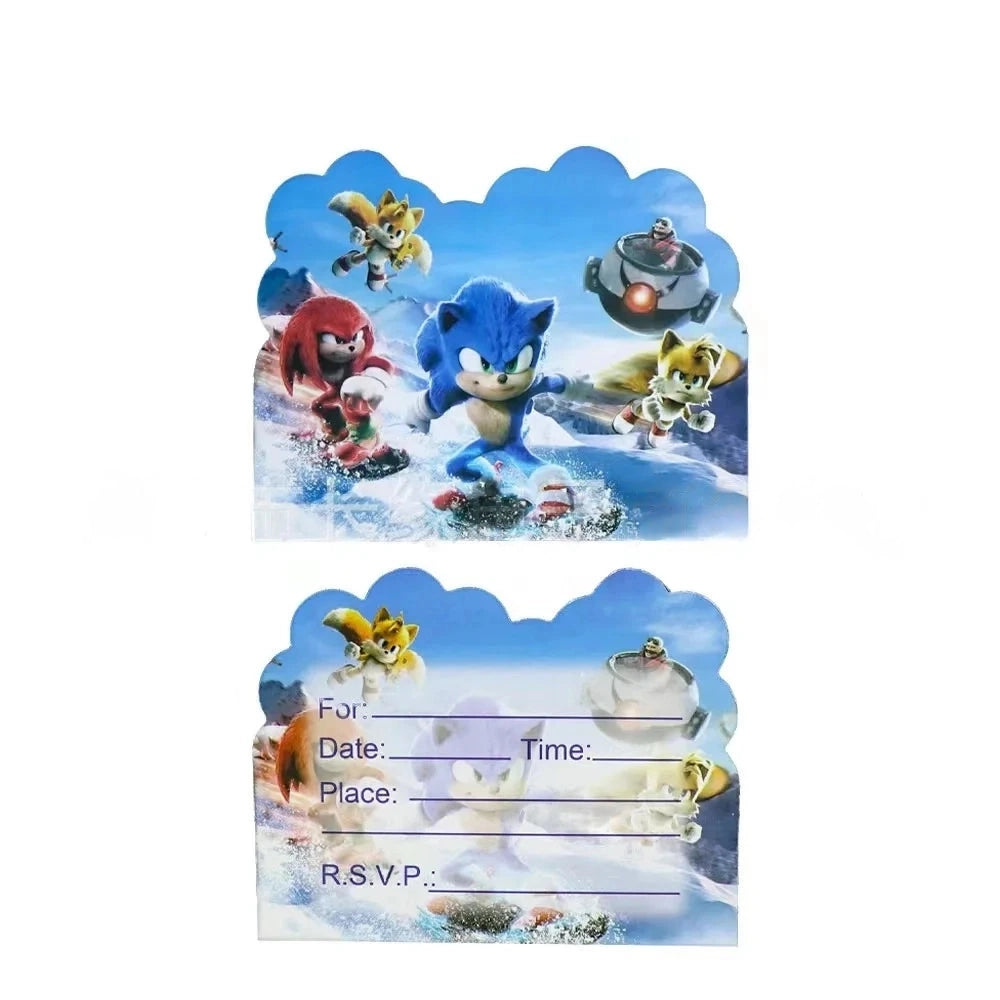 Carte D'invitation de Fête d'Anniversaire Sonic